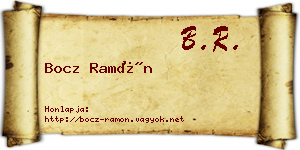 Bocz Ramón névjegykártya